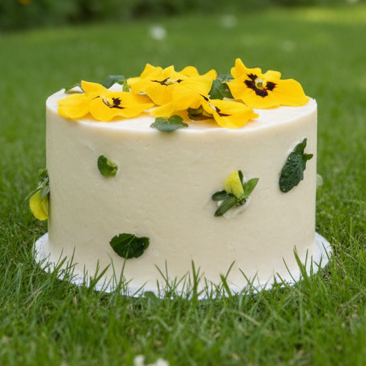 Floral Chicken Frosted Cake
