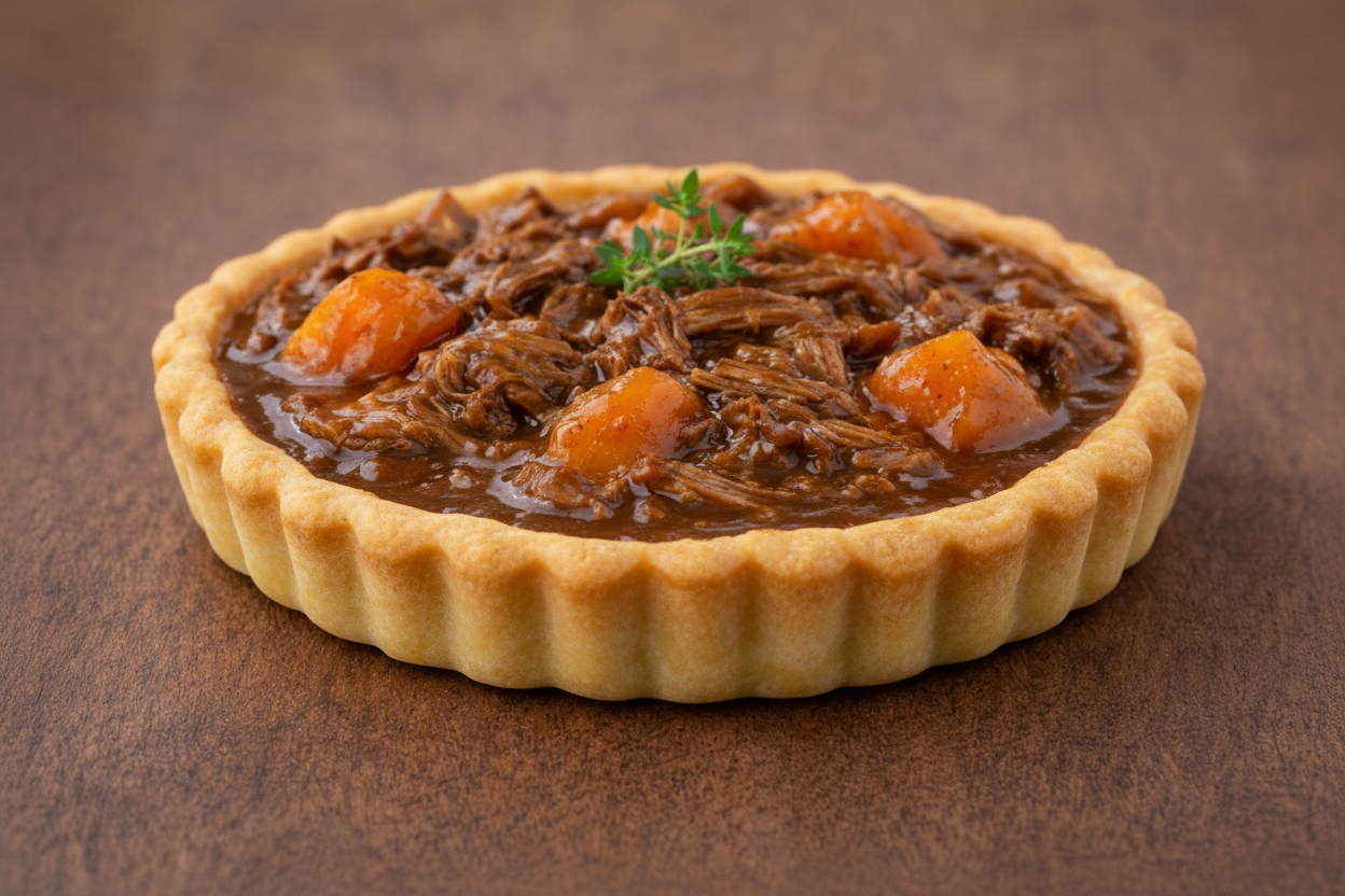 Venison, Beef & Sweet Potato Tart